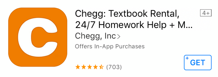 Good Apps for Students - Chegg - Textbook Rental, 24/7 Homework Help