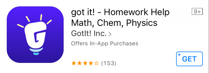 Good Apps for Students - got it! - Homework Help Math, Chem, Physics